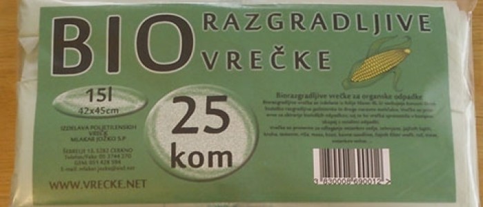 Bio razgradljive vrečke za organske odpadke